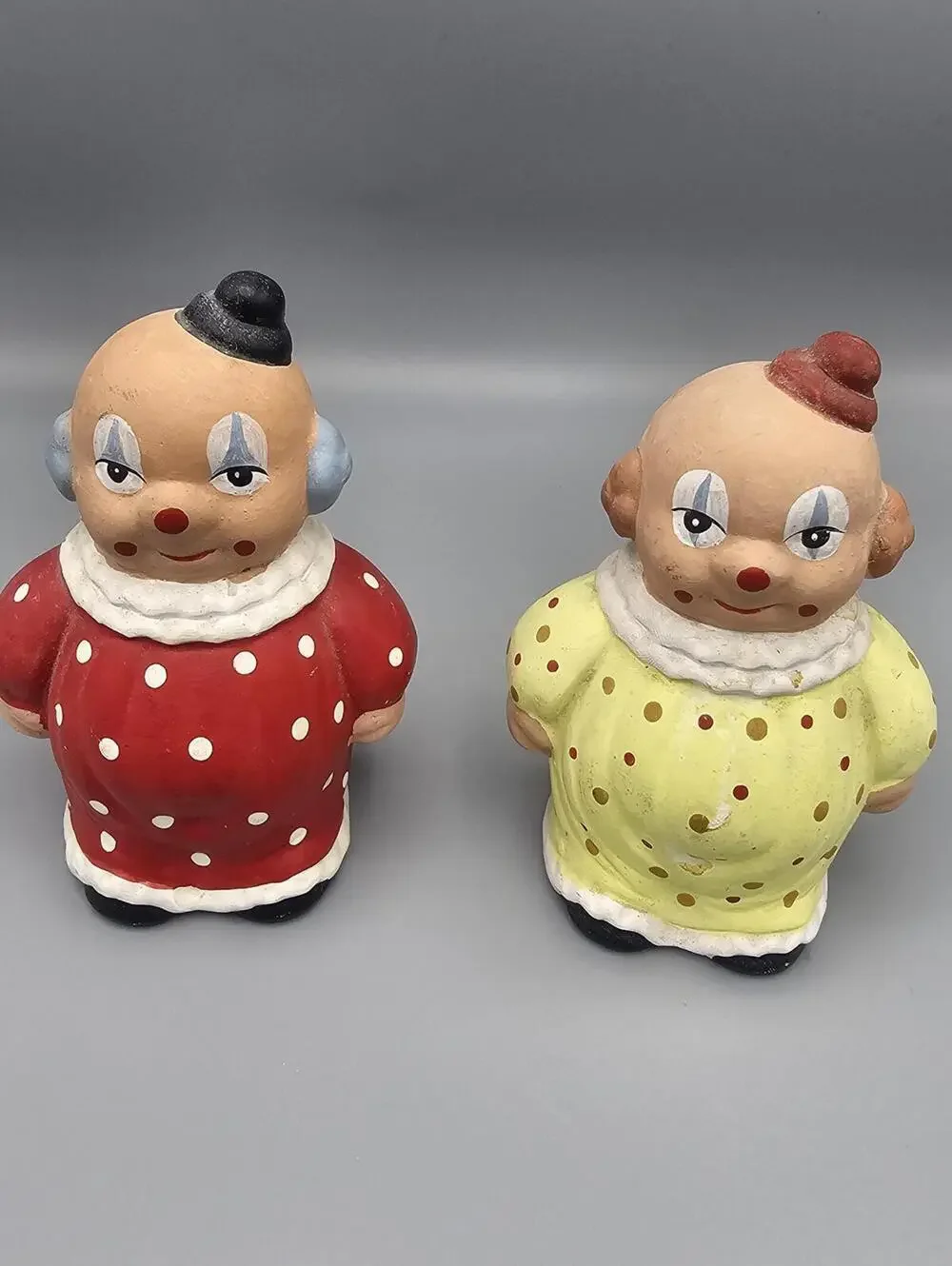 Vintage Ceramic Clown Figurines Set of 2